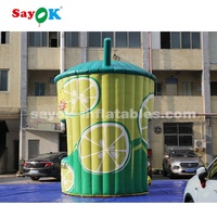 Conception 3D Gratuite Tente Gonflable Citron Kiosque Bar Stand Gonflable à Limonade pour Vente Commerciale
