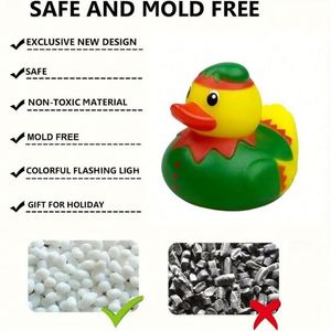 Glowing PVC Duck Fun Water <b>Bath</b> Toy for Toddlers Christmas and Halloween Swimming Pool Birthday Gift Made of Durable Plastic - Product Image 3