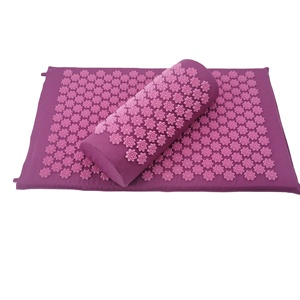 Nieuwe Eco Natuurlijke Groothandel Plastic Spikes Linnen Acupressuurmat en Kussenset Met Tas - Product Image 4