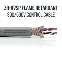 Câble torsadé blindé ignifuge Yangfan ZR-RVSP, isolation PVC, faible émission de fumée, sans halogène, 300/500V AC, instrumentation