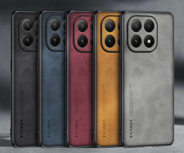 Frosted PU-Leather Funda for Xiaomi 15T Pro Case Matte Anti-Shock Hard Plastic Skin Shockproof Back Cover for Xiaomi 17 Pro Max