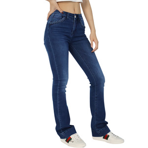 Tailles de styles personnalisables Pantalons pour femmes en coton denim Jeans décontractés pour femmes de haute qualité Fournisseur - Product Image 4