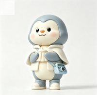 Figurine d'art personnalisée Pingouin en PVC et ABS, Statue de personnage de dessin animé, Fabrication OEM en Chine, Figurine personnalisée pour la vente en gros de produits de marque
