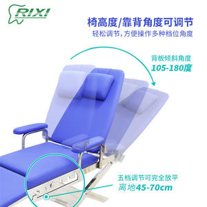 Fauteuil dentaire Foshan Rx0035 bleu, inclinable manuellement, pour cliniques, usage général, 35 kg - Product Image 5