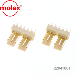 Molex 2.5mm 피치 6핀 5045 시리즈 0022041061 PCB 헤더 구리 합금 3A 250V 와이어 투 와이어/와이어 투 보드 커넥터 - Product Image 3