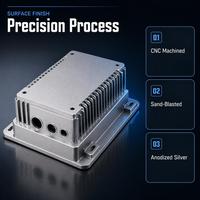Casing Peralatan Aluminium Industri 6061 Dengan Sirip Pendingin untuk Elektronik Daya dan Rumah Kontrol Motor