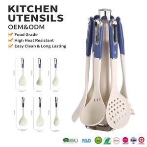 <b>Silicone</b> Kitchen Utensils Spatula Soup Ladle Cooking <b>Tools</b> Kitchenware Durable Kitchen Utensil Set with Stand - Product Image 2
