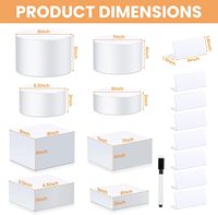 Ensemble de 8 supports de présentation en acrylique, nouveaux supports de buffet, fonds creux, 4 tailles différentes pour la présentation de desserts, bonbons, aliments sur table