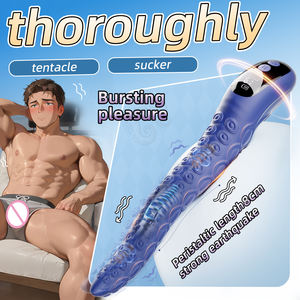 Dilator Anal Bergetar Kuat Bentuk Tentakel Gurita Ekstra Panjang, Mainan Seks untuk Stimulasi Puting dan Klitoris - Product Image 1
