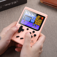 Console de jeu portable 400-en-1 au design classique avec batterie intégrée, prise en charge du double joueur, connexion TV, écran 3 pouces et manette de jeu
