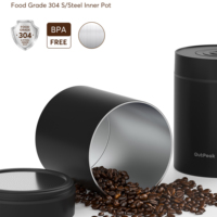 Petit récipient à café électrique portable et écologique de 500 ml (8,8 oz) en acier inoxydable 304, scellé et automatique