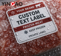 Etiqueta Adhesiva para Alimentos Congelados, Impermeable, Blanca, de PP, Adhesivo de Baja Temperatura para Bandejas de Carne y Mariscos Refrigerados, Etiquetas de Embalaje Yingao