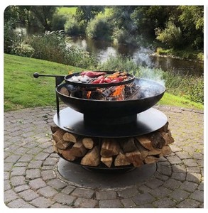 Outdoor Cooking Rustic Corten Steel for Outdoor Garden Fire Pit Table BBQ - Product Image 2
