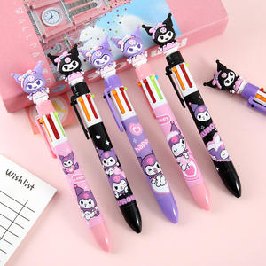 6色ボールペン0.7mm漫画スタイルマルチカラーかわいいプラスチックペン学生のための描画と学校の文房具を書く - Product Image 4
