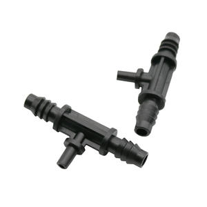 Conector en T de Plástico Negro para Tubo Capilar de 6mm, Extremo Plano, Accesorio de Riego por Goteo, Unión para Tubería de Agua - Product Image 5