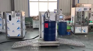 Semi auto 200L barril grande motor aceite coche lubricante Motor aceite neumático tambor pesaje máquina <span class=keywords><strong>de</strong></span> llenado - Product Image 3