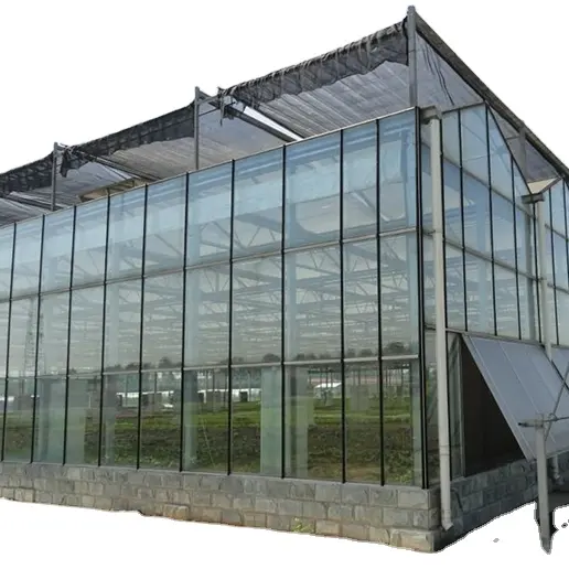 Attractive Price New Type Garten Commercial Greenhouse Glass For Agricultural Function Modern Type Greenhouse