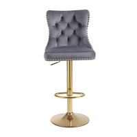 Nouveau Tabouret de Bar Haut Pivotant Sans Accoudoirs en Métal, Style Décontracté Moderne et Luxe Léger, pour Bar à Domicile