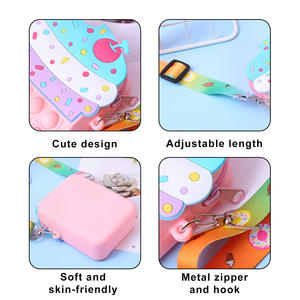 Monedero de Silicona Impermeable con Diseño de Pastel de Dibujos Animados KL, Mini Bolso Bandolera para Niñas, 12.5x8.5CM - Product Image 5