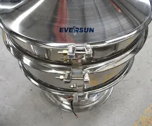 EVERSUN 1200mm Electric Vibration Kief Shaker Sieve Machine 2-500 Mesh Vertical Vibrating Motor Circular 1-5 Layers Ac