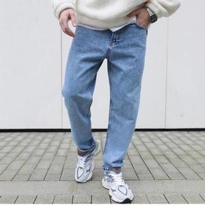 Jeans en denim de coton délavé sur mesure pour hommes 2026, pantalon ample à jambes larges, style streetwear, grandes tailles, échantillons fournis par le fabricant - Product Image 5