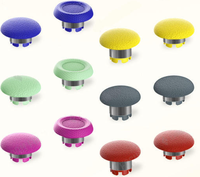 Capuchons de manettes analogiques en plastique personnalisés multicolores, joysticks remplaçables avec anneaux métalliques interchangeables pour manette PS5 Edge