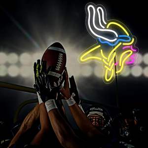 Letrero de Neón LED de Rugby para Decoración de Pared, Regulable, Alimentado por USB, Logotipo del Equipo, Estilo Vikingos - Product Image 6