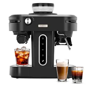 Mini ev manuel kahve makinesi tahıl yarı otomatik kahve değirmeni ile Espresso makinesi