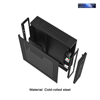 Nuevo Gabinete PC de Escritorio Mini ITX con Enfriamiento Eficiente, Adecuado para Computadora Gaming, Soporta Placa Base de 17 cm x 17 cm, Puerto Frontal USB y Ventilador