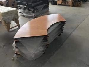 โต๊ะอาหารพับได้รูปครึ่งวงกลม ขนาด 48 นิ้ว 60 นิ้ว 72 นิ้ว ทำจากไม้อัด สำหรับงานเลี้ยง - Product Image 3