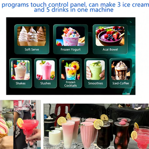 Machine à glace molle commerciale 4+3 saveurs mélangées / Équipement de réfrigération pour supermarché en promotion - Product Image 6
