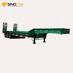 60T 70T 80T Heavy Duty Lowboy Semi Remolque 3 ejes <span class=keywords><strong>13M</strong></span> 16M <span class=keywords><strong>Low</strong></span> <span class=keywords><strong>Bed</strong></span> Flatbed Truck Trailers para la venta - Product Image 3