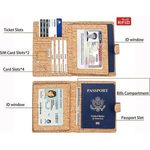 Boshiho porte-passeport couverture voyage portefeuille RFID blocage étui organisateur pour passeport carte de crédit <span class=keywords><strong>argent</strong></span> voyage accessoires pour - Product Image 5