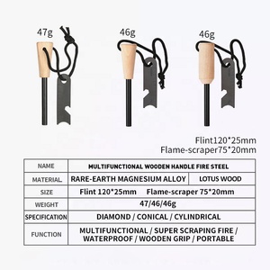 10 pouces étanche magnésium ferro tige allume-feu Flint jusqu'à 15000 + utilisations personnalisées pour Kit <span class=keywords><strong>de</strong></span> survie en acier au feu - Product Image 2