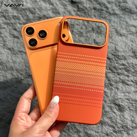 VAWI V-K01 Étui de téléphone en fibre d'aramide de haute qualité, ultra-fin, en fibre de carbone, antichoc, pour iPhone 15 16 17 Pro Max, étui Android