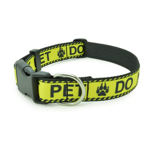 OEM ODM pola Logo kustom kerah anjing poliester lembut renda desain bergaris dapat disesuaikan Aksesori hewan peliharaan nilon bergaya sederhana - Product Image 1