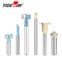 TIDEWAY Fraise droite en carbure de tungstène pour le travail du bois CNC, fraise à une dent, revêtement TiN, personnalisable OEM/ODM