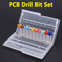 LAANC 10pcs/Set 0.1mm~3.0mm Mata Bor Mikro Karbida Mini CNC Set Mata Bor untuk Papan Sirkuit Cetak (PCB)