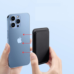 Portacarte Magnetico in PU di Alta Qualità con Logo <span class=keywords><strong>Apple</strong></span> Originale, Forte Magnete e Slot per Carte per Custodie <span class=keywords><strong>iPhone</strong></span> - Product Image 3