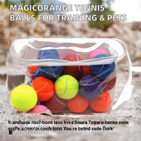 Magicorange 30 balles de padel, hauteur de rebond 125-135 cm, entraînement d'élasticité pour chiens de compagnie, débutants, intermédiaires, avancés