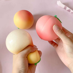 Juguetes de Pelota Blanda de Simulación de Durazno Kawaii para Niños, de Rebote Lento, Irrompibles, para Aliviar el Estrés, Promocionales, al por Mayor - Product Image 4