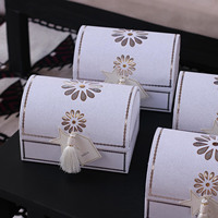 Boîte à dessert en papier motif palmier, emballage cadeau d'anniversaire, boîte à collation en papier, boîte cadeau personnalisée en carton avec feuille d'or pour mariage, chocolats et bonbons