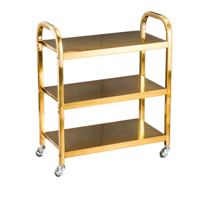 Chariot de Cuisine Doré, Desserte Commerciale pour Hôtel, Buffet, Restaurant, Bar - Product Image 3