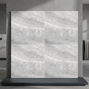 Panneau carré en PVC marbre pierre artificielle panneau de marbre blanc mur vinyle sol en marbre 400x400mm céramique bien maintenir 40x40cm - Product Image 3