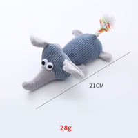 Jouet pour chien en peluche durable et interactif avec son couineur, motif dessin animé, doux et rembourré