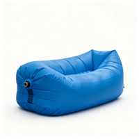 Canapé gonflable d'extérieur moderne et portable avec fonction de massage rafraîchissant inclinable, matelas pneumatique pliable et imperméable pour la plage et le parc