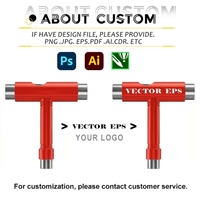 Promotion Outils personnalisés avec logo Tournevis Sports extrêmes Fête Multifonctionnel Portable Skateboard Clé en T Outils professionnels