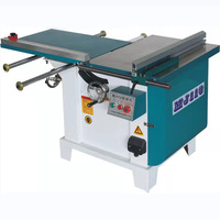 Scie à table circulaire horizontale Mustang MJ113TB 380V 3kW pour le travail du bois, diamètre de lame max. 405 mm, épaisseur 70 mm/95 mm