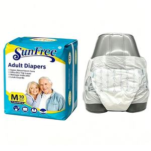 Couches pour adultes OEM en marque blanche, vente en gros, à motifs, jetables, à bandes ajustables, unisexe, épaisses, mignonnes, pour femmes - Product Image 1