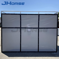 Écuries Portables Économiques avec Toit pour Chevaux, Clôture Extérieure Personnalisée et Boxes